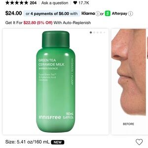 Green Tea Ceramide Milk Barrier Essence